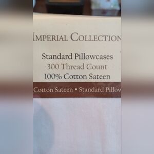 Imperial Collection Standard Pillowcases 100% Cotton Satin NWT